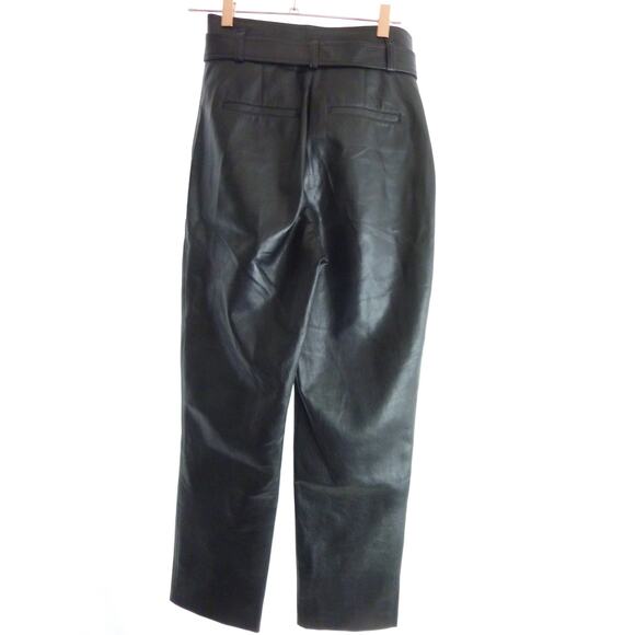 Babaton Aritzia Black Vegan Leather Pants size 4 - Picture 3 of 6